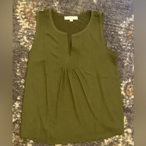 Loft olive green blouse/tank top